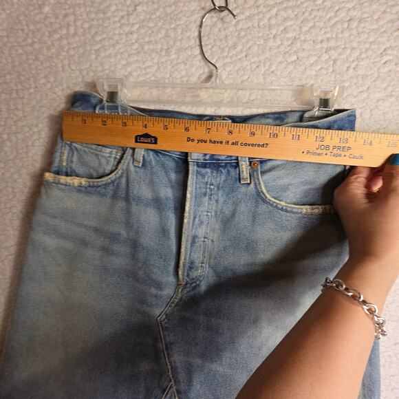 Citizens of Humanity Sz28 Vintage Denim Distressed washed grunge A line skirts - Picture 15 of 16